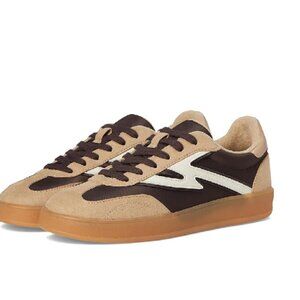 Madden Girl Giia Drk Brown/Lght Sand Lace-Up Low-Top Sneakers Size 8 New in Box